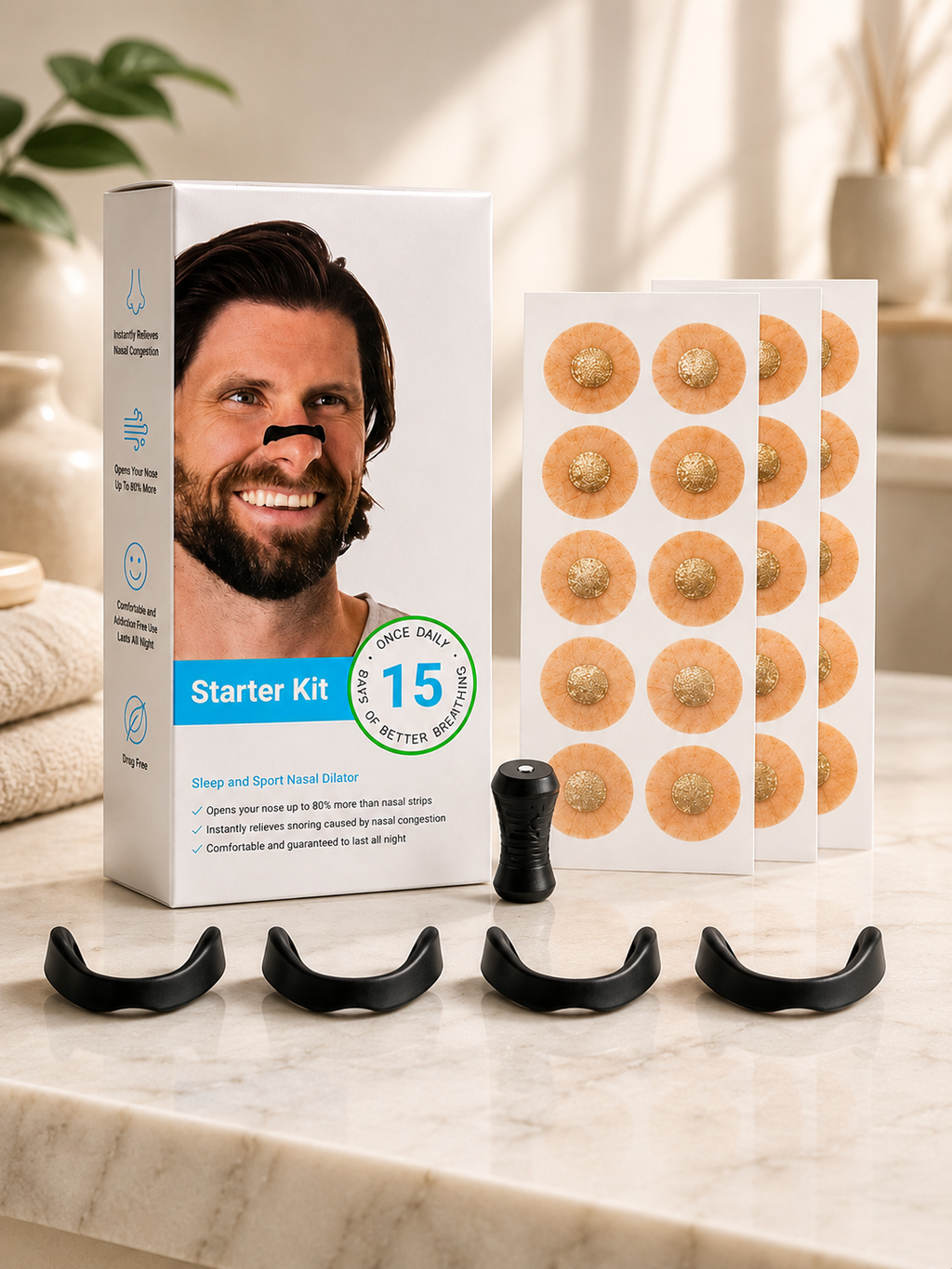 Nasal strips for breathing